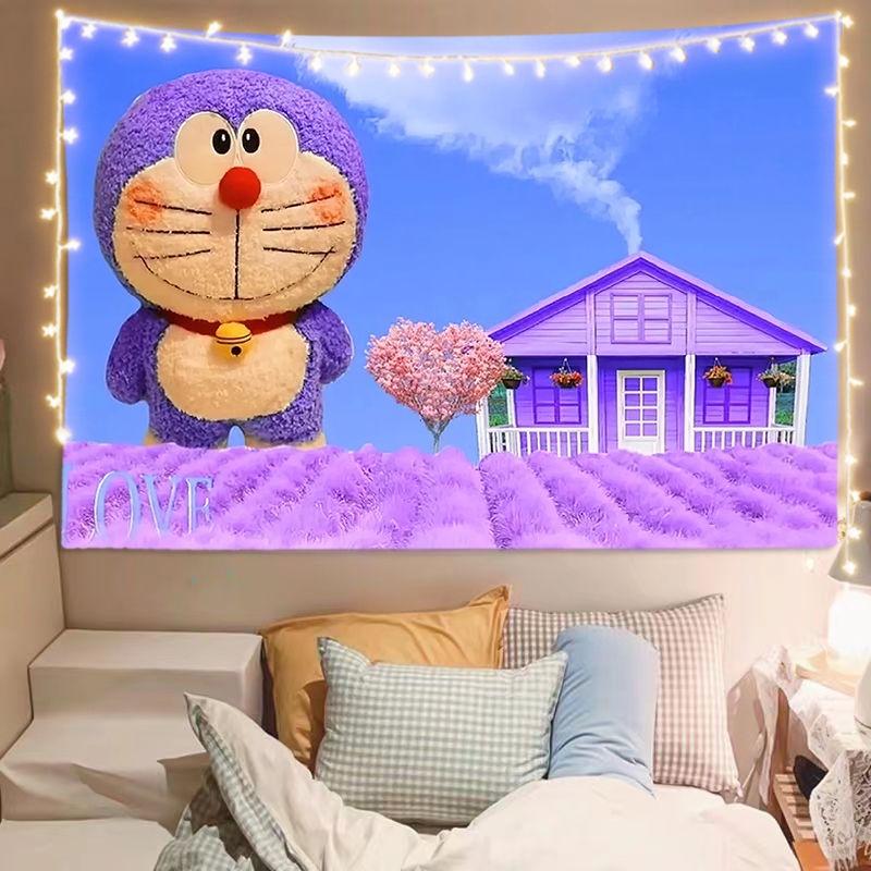 Trang Trí Doraemon Cho Phòng Ngủ Và Phòng Khách, Tranh Tường Vải Bố Trên Tường, Tấm Thảm Vải Treo Trang Trí, Vải Nền Trang Trí (150-130Cm, 150-200Cm) 5