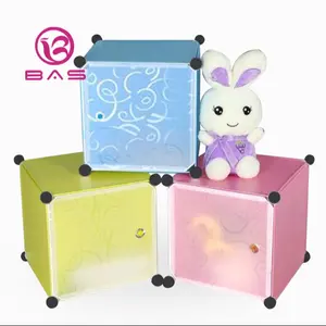 BAS Lemari pakaian bedside table lemari baju polos rak serbaguna rak buku rak penyimpanan 1 kotak polos