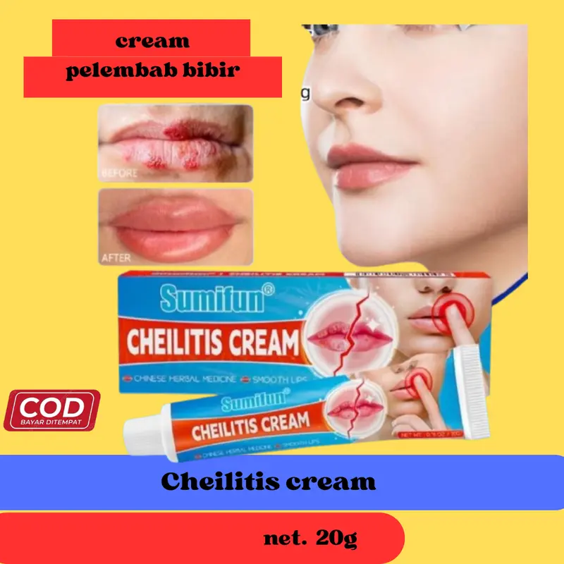 SUMIFUN Cheilitis Cream Bibir Moisturizing Pelembab Bibir Peradangan Kulit Pada Area Bibir Herpes Di Bibir Kering Dan Bibir Pecah 0