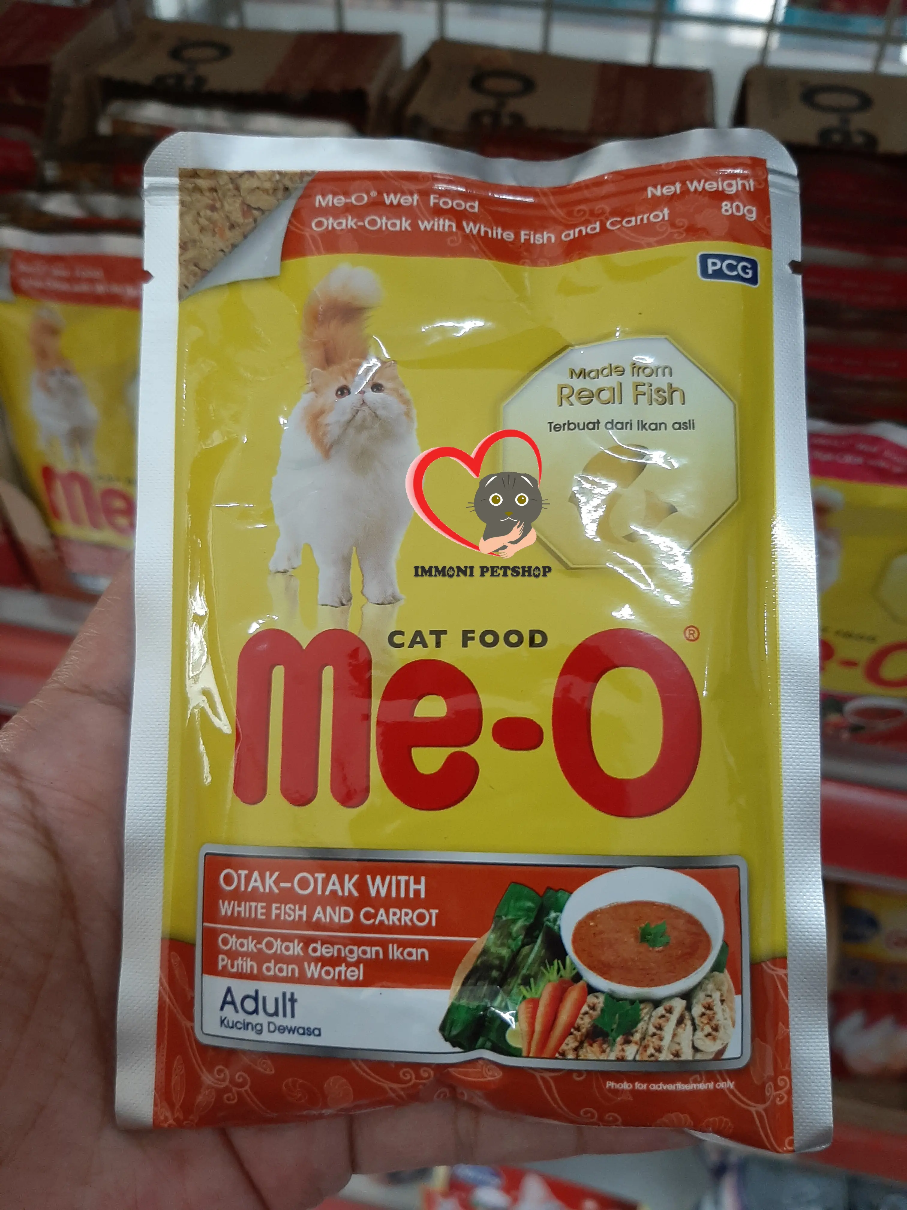 Me-O Wet Food Otak - Otak Makanan Basah Kucing