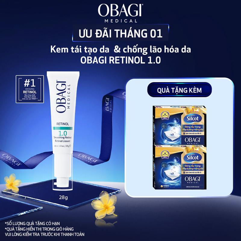 Kem dưỡng ẩm & làm giảm nếp nhăn OBAGI Retinol 1.0 28g Làm Đẹp Da l Chăm Sóc Da l Dưỡng Ẩm Da Nữ Skincare Women