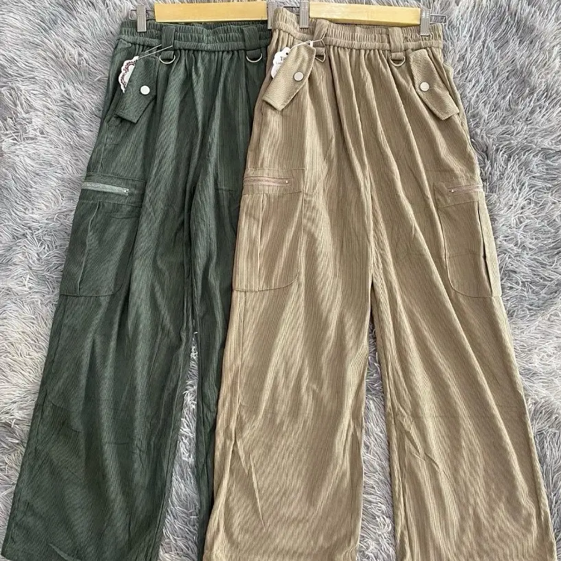 Celana panjang wanita korea style celana cargo celana linen