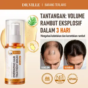 【HALAL&BPOM Beli 3 Gratis 1】Dr.ville Serum Rambut Esens Minyak Penumbuh Rambut Mengurangi Rambut Rontok Mempercepat Pertumbuhan Rambut Herbal Menutrisi Kulit Kepala 100ml