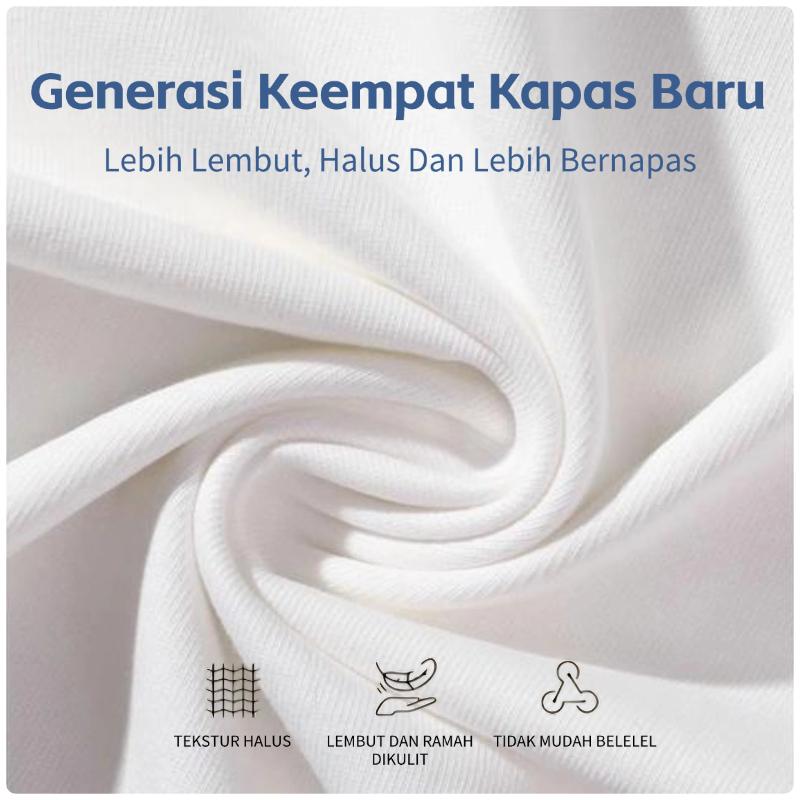 【Tren TikTok 】baju trend lebaran 2026 laki laki KAOS Katun Fashion Pria Tee Print Desain "DREAM", Gaya Korea T-SHIRT Nyaman & Bernapas Wanita Tidak Menerawang