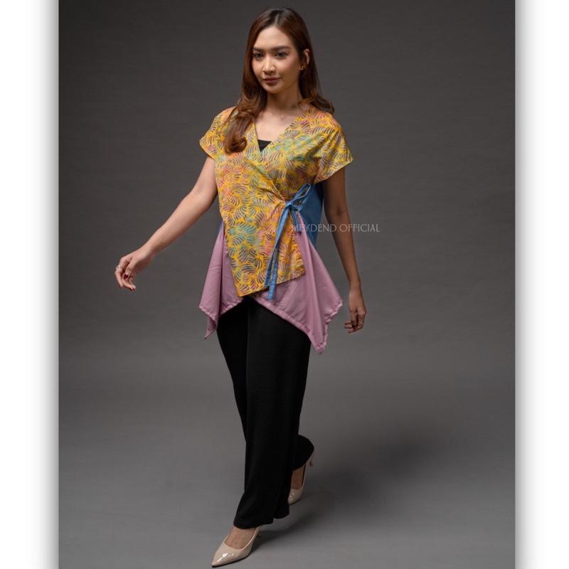 MEYDEND - Lavanya Blouse Atas Batik Cap Premium Lengan Pendek 4