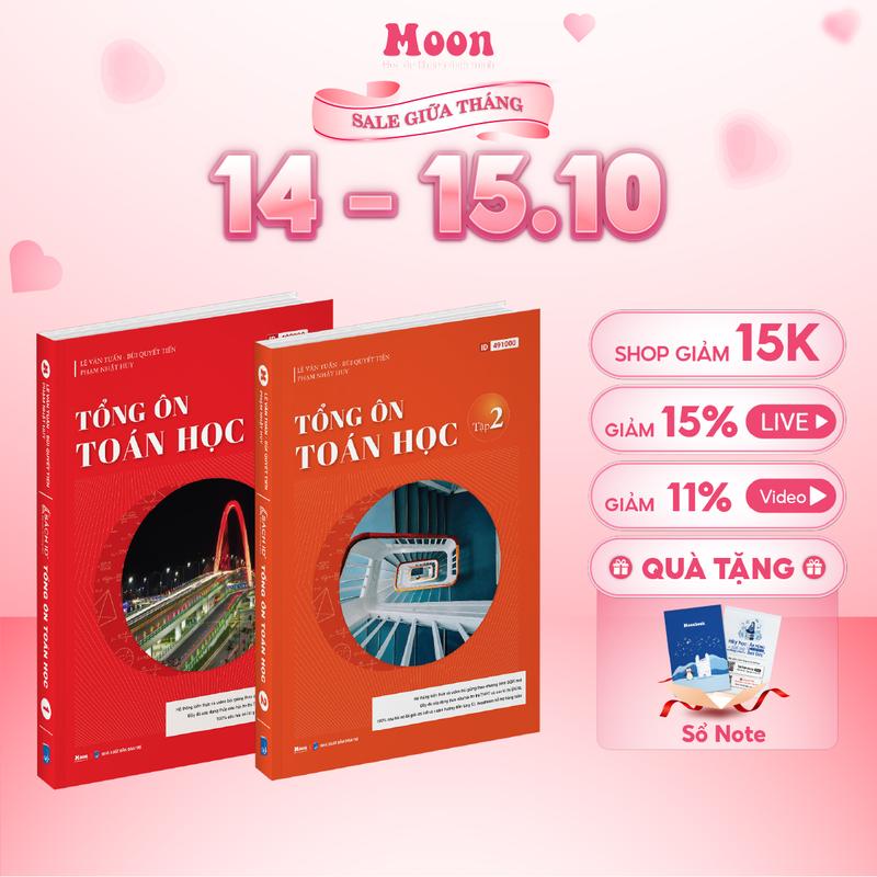Sách Tổng ôn Toán học 12 Moonbook - Sách ID ôn thi THPT, ĐGNL 2026