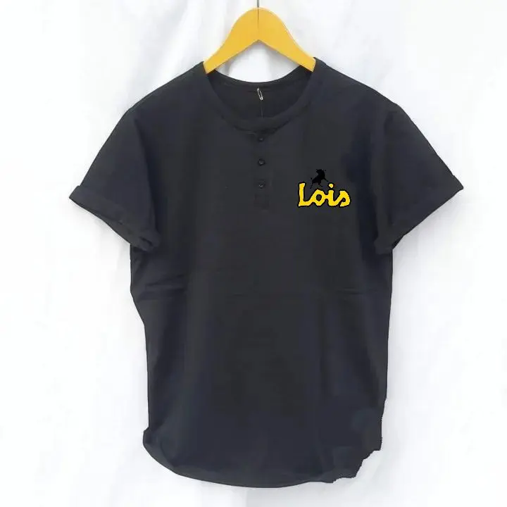 Baju Distro Kaos kancing pria Bahan katun Terbaru Lengan Pendek Pakaian Dewasa outfit cowok 6