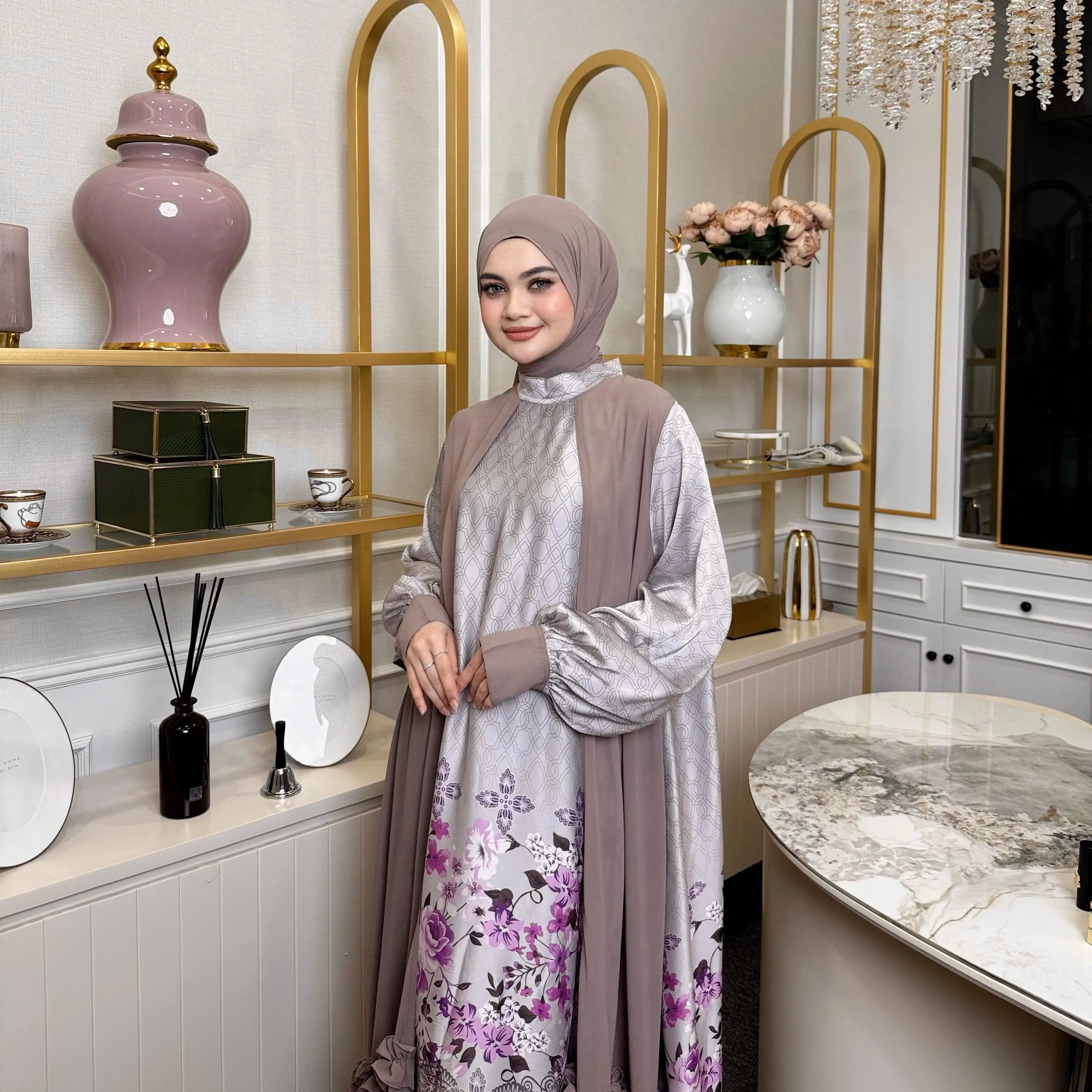Gamis Flower Set Pashmina AFF09-2006