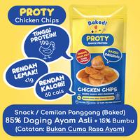 Gambar PROTY Baked (Panggang) Cemilan Protein Sehat (Dewasa, Remaja, Anak, Diet, Gym) - Chicken Chips Baked Original (6 pcs) dari PROTY Official Store Kota Administrasi Jakarta Barat 3 Tokopedia