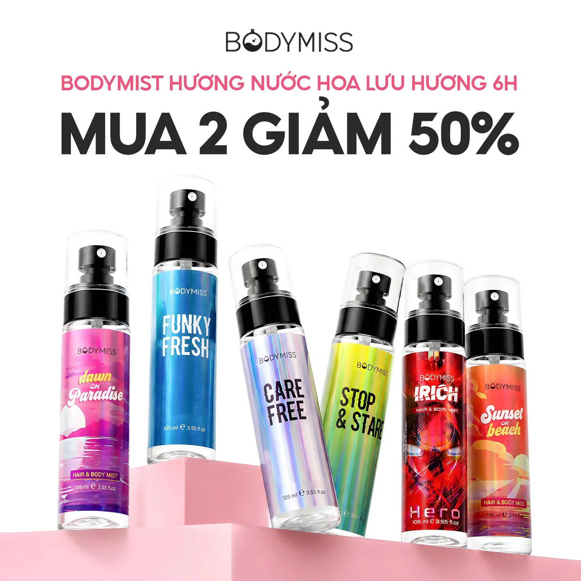 [MUA 2 GIẢM 50%] Body mist Cho Nam Nữ Thơm Lâu BODYMISS - Body Mist Học Sinh Sinh Viên Unisex EHERB - Nước Hoa Cho Nam Mùa Đông Chính Hãng - Xịt Khử Mùi Cho Nam Nhiều Mồ Hôi Lưu Hương Lâu - Bodymist Perfume Cosmetic Fragrance Hair Mist