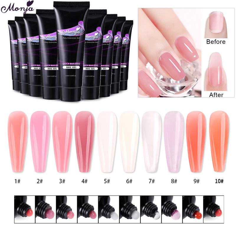 Bộ Gel Xây Dựng UV Nghệ Thuật Làm Móng, Monja, 5 Cái / Bộ, Làm Móng Nối Nhanh, Cọ Nối Ngón Tay Chất Lỏng Synovial, Hình Tượng Đầu Móng Tay Kiểu Pháp, Bộ Dụng Cụ Làm Móng Nghệ Thuật Tự Làm 1