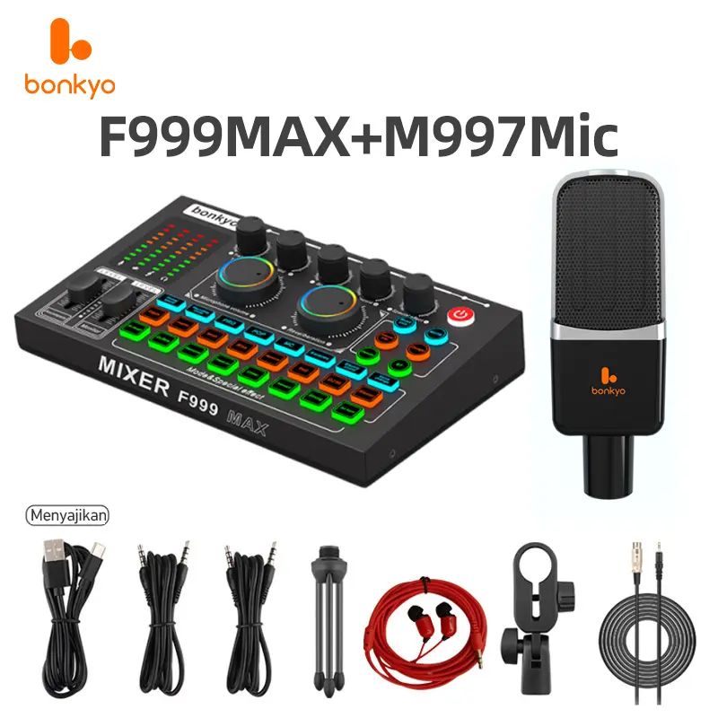 Bonkyo F999 SoundCard+M996Mic Bluetooth compatible External