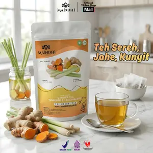 MAINDHI Teh Sereh, Kunyit dan Jahe Kemasan 30 Tea bag Minuman