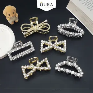 Jepit Rambut Poni Jedai Besi Jepitan Mutiara Korea 5CM Korean Style Hair Claw Aksesoris Fashion