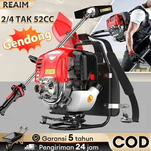 REAIM Mesin Pemotong Rumput 52CC 6500W - Pemotong Ransel 2/4 Tak dengan RPM 10.000 & Tangki Bensin 1.2L | Dilengkapi Pisau Baja Kuat & Sistem Anti Getar | Cocok untuk Lahan Pertanian, Kebun & Taman - Garansi 5 Tahun - 4 TAK