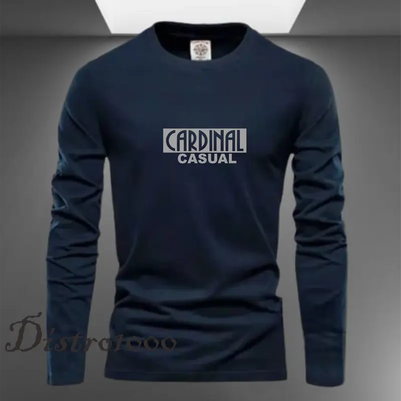 PROMO COD ( BAHAN TEBAL )  Kaos Distro 100% COTTON Kaos pria I Wanita Lengan Panjang[C4RDIN4L BLOK]  prin GREY Premium 0