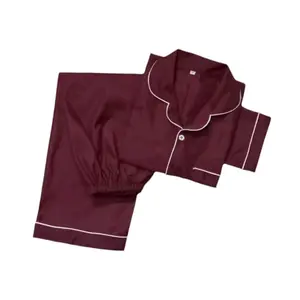 Setelan Piyama Dewasa Lengan Panjang / Set Baju Tidur Katun (Baju&Celana Panjang) Nyaman Wanita Tangan Panjang