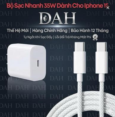 1BỘ SẠC NHANH DAH2 20W-35W dành cho iphone cáp bọc dù tự động ngắt khi sạc đầy…