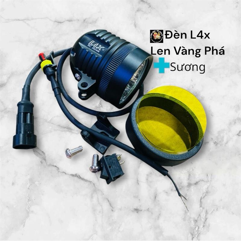  Đèn trợ sáng L4x mẫu mới tích hợp sẵn auto pasing   2 chế độ   tặng len vàng phá sương 