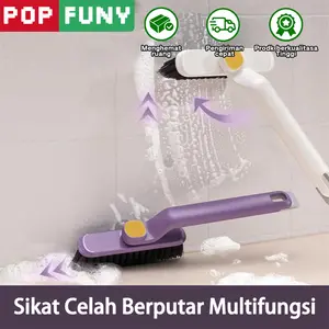【POP FUNY】Sikat Pembersih Celah Berputar - Multifungsi Tanpa Sudut Mati - Cocok untuk Kamar Mandi/Dapur/Toilet