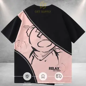 LAMLICKA RELAX PANDA PAINT CUT AND PASTE BAJU UNISEX OVERSIZE RIC IMPORT ORIGINAL STREETWEAR BRANDED