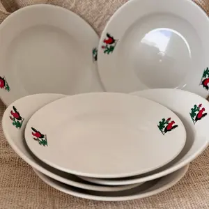 Ayam Jago Piring Plastik Ayam Jago Food Grade 1 Lusin 12 pcs Kitchenware Tahan Lama Mudah Dibersihkan Desain Menawan