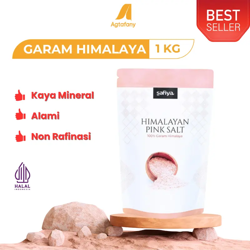 Garam Himalaya 1 Kg Himalayan Pink Salt Original Safiya 2