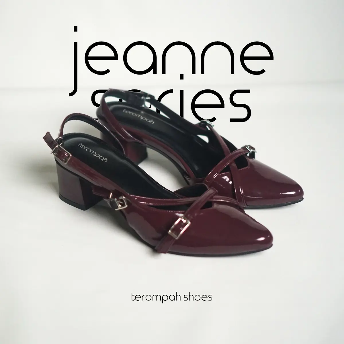 Tarompah Shoes Jeanne Burgundy Mules Heels 5 cm