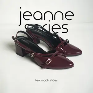 Tarompah Shoes Jeanne Burgundy Mules Heels 5cm