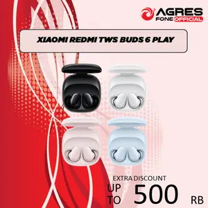 XIAOMI REDMI TWS BUDS 6 PLAY BLUETOOTH 5.4 36 HOURS BATTERY XIAOMI EARBUDS APP SUPPORT | GARANSI RESMI INDONESIA