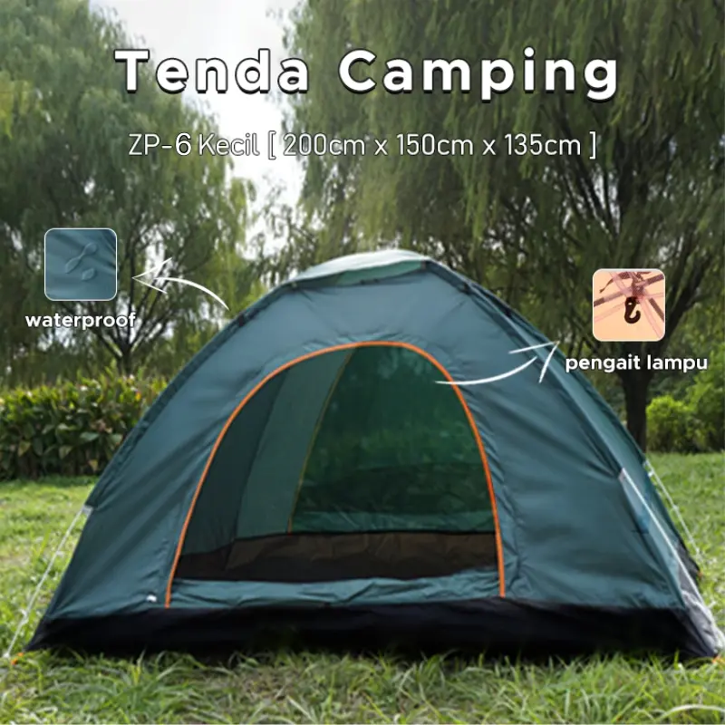 RAJA LINEN-Tenda Gunung Tenda Camping 2 Orang Tenda Outdoor Indoor 6