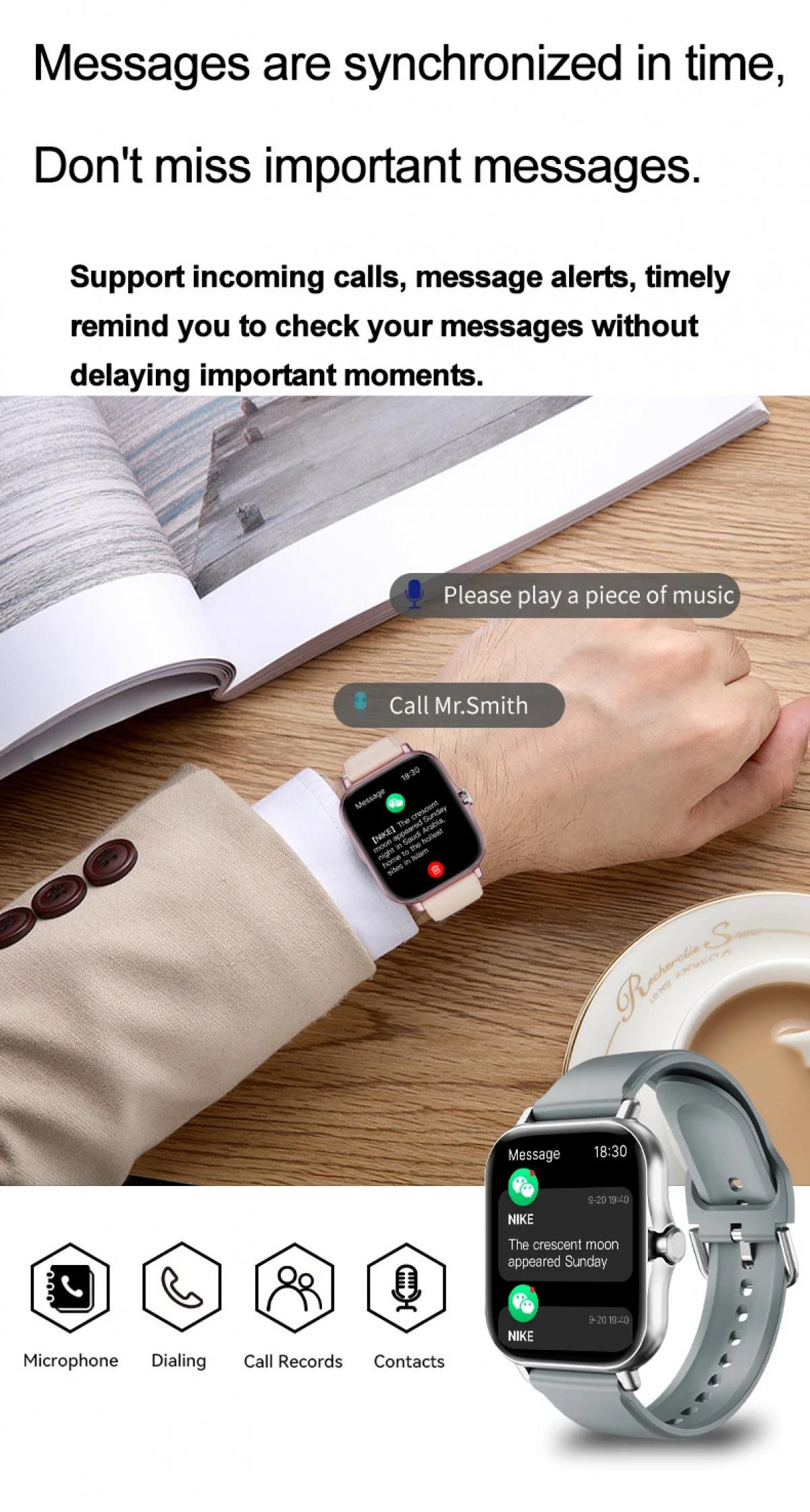 Y13 Smart Watch for Men and Women, Full Touchscreen Fitness Tracker, Supports Bluetooth Calls, Multifunctional Digital Smartwatch — Ideal Daily and Holiday Gift