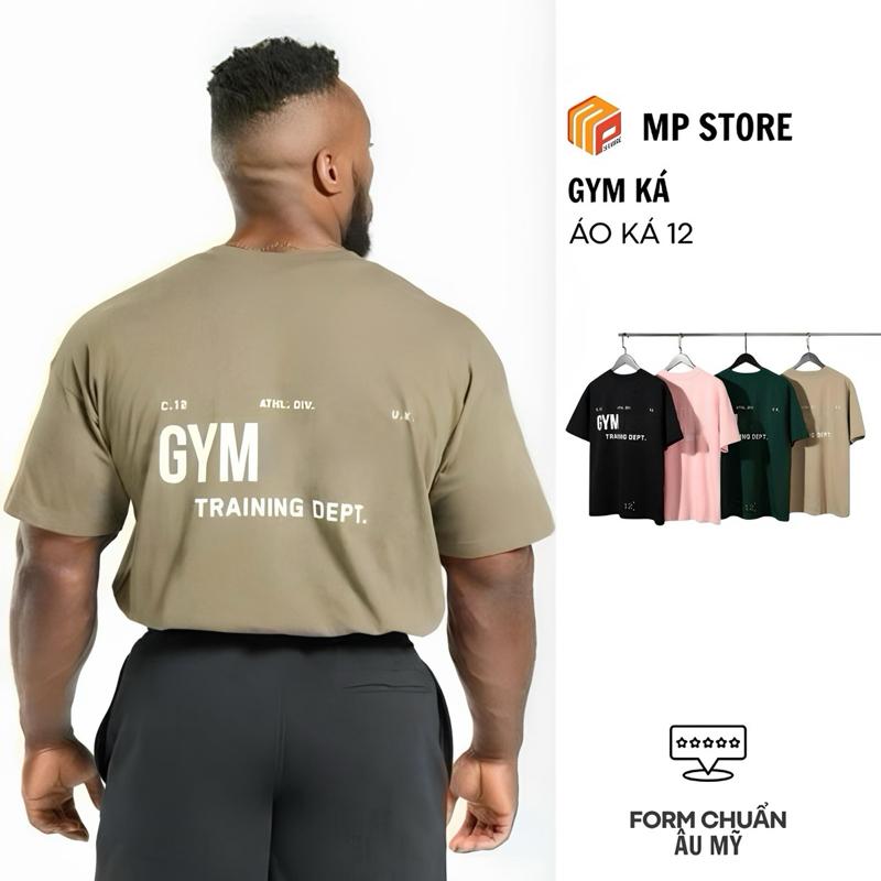 [ Xem Feedback ] Áo Thun Thể Thao Nam Oversize Cotton 100% Trơn Cao Cấp Gym 12 Local Brand 2025