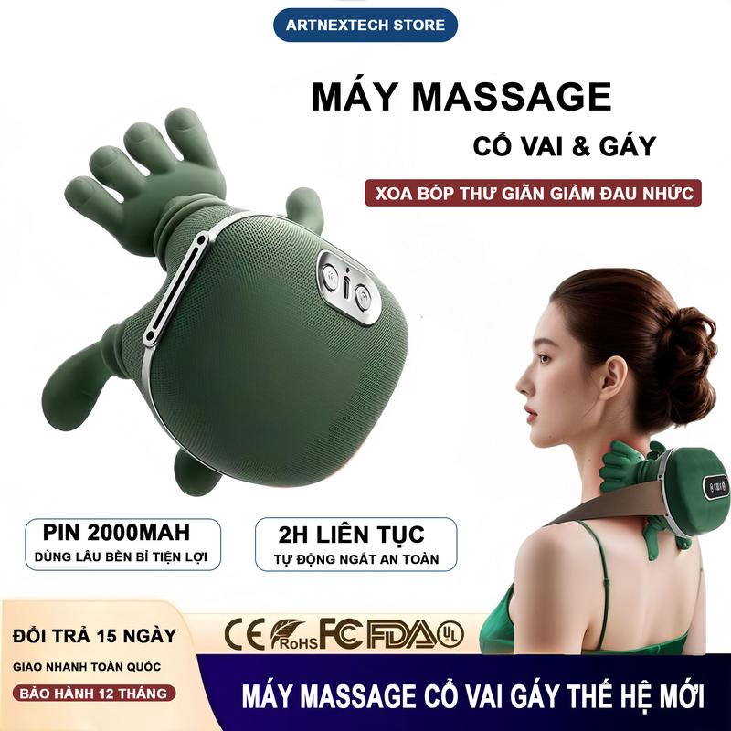 Máy Massage Cổ Vai Gáy Mô Phỏng Bàn Tay Kết Hợp Chườm Ấm, Massage Trị Liệu Giảm…