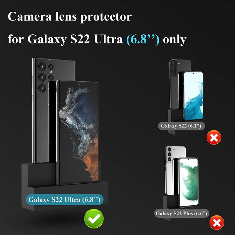 Product Introduction of 【Automatic installation】Glass HD Lens Protector For Samsung S24 S23 S22 Ultra Camera Tempered Glass For Samsung S24 Plus Alloy 9H Lens Film Accessories Metal 4