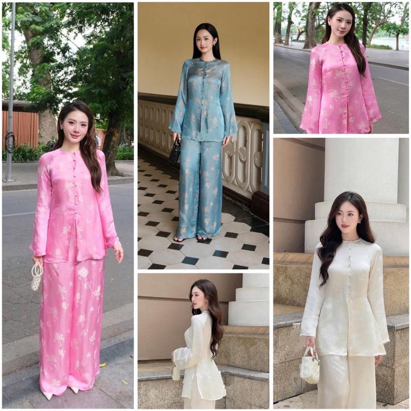 Liên Hoa-Pháp Phục Việt Ngọc Minh Châu Bộ quần áo đi chùa nữ cao cấp