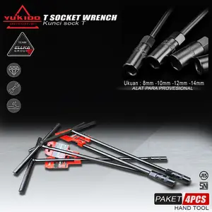 PAKET KUNCI T YUKIDO KUNCI SOCK T YUKIDO 8, 10, 12, 14 mm TERMURAH