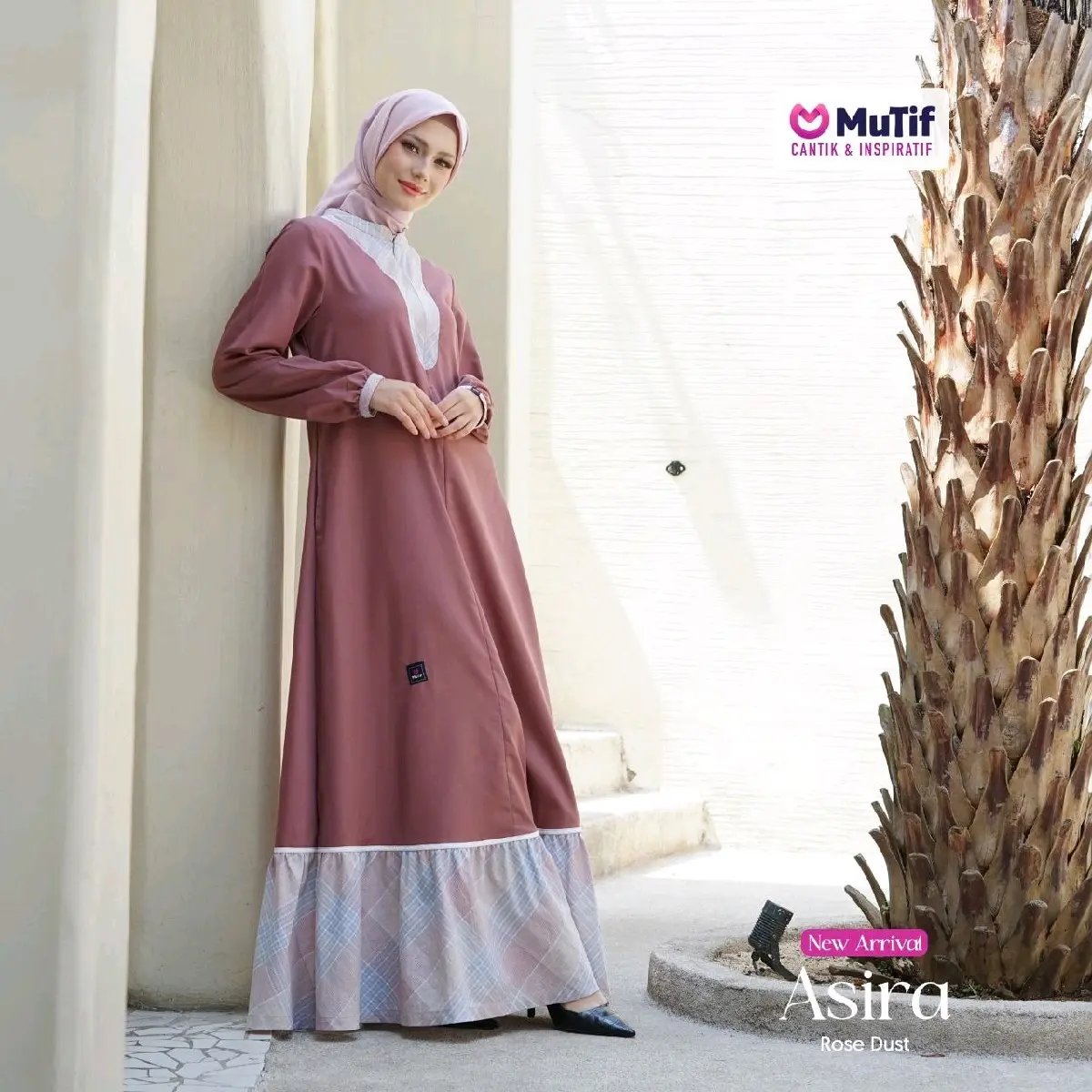 GAMIS  MUTIF  ASIRA  ROSE  DUST  2024