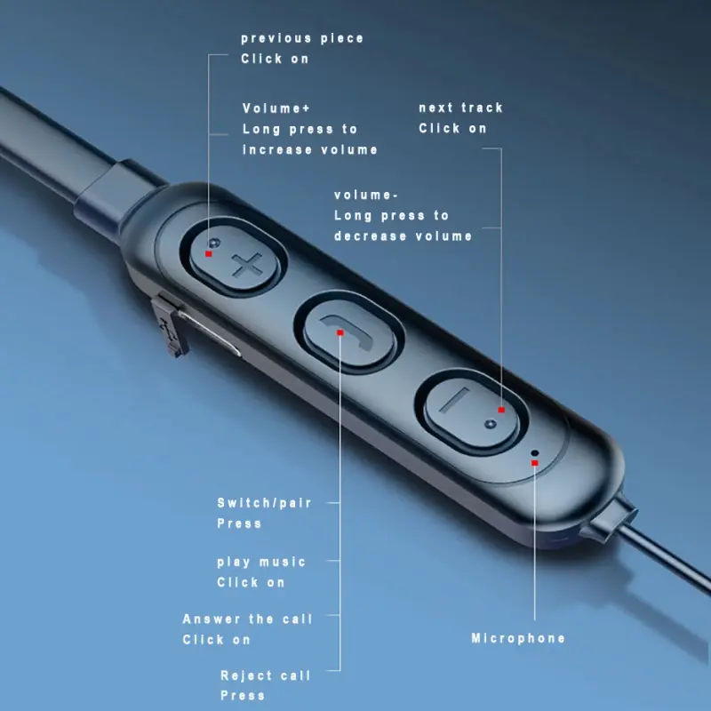 itikungl - tai nghe thể thao bass có mic, tai nghe không dây Bluetooth 5.1, nhẹ, để chạy, tập luyện, tập gym, Elfly 1