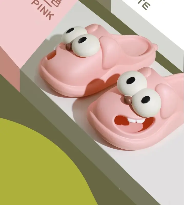 Sendal Selop Wanita Dewasa Sendal Selop Sendal Karet Wanita Karakter Anti Slip，Sandal untuk pasangan 3