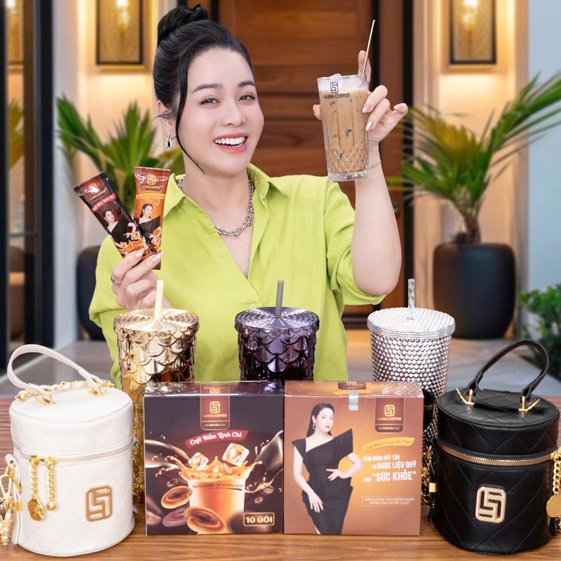 CHỌN VỊ 2 HỘP Cà Phê Laura Nhật Kim Anh Vị Nấm Linh Chi Và Đông Trùng Hạ Thảo Hộp 10 gói Giá tốt ko quà