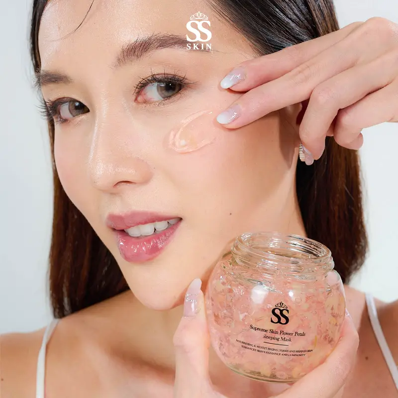 [Product Exclusive] SSSKIN Supreme Skin Flower Petals Sleeping Mask 120gr | Face Mask | Masker Wajah | Gel Mask | Rose Petal Mask |  Masker Mencerahkan  | Masker Mengencangkan | Masker Melembabkan | Perawatan 1