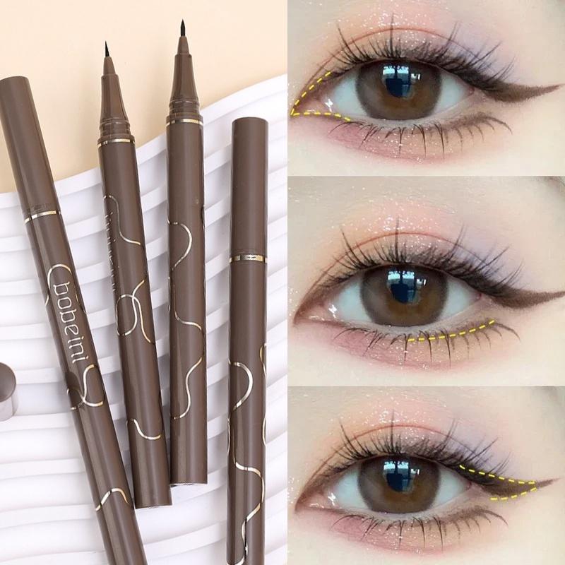 Bút Kẻ Mắt Chì Mắt Dạng Lỏng Không Thấm Nước 4 Màu Có Sẵn Lì Và Lâu Trôi Siêu Mịn Bút Chì Kẻ Lông Mi Dưới Nhanh Khô Trang Điểm Mỹ Phẩm