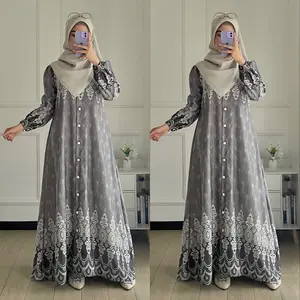 ADIBABYARA - QADIJA DRESS KONDANGAN LEBARAN MOTIF SIZE S M L XL BUSUI FRIENDLY FULL KANCING AKTIF