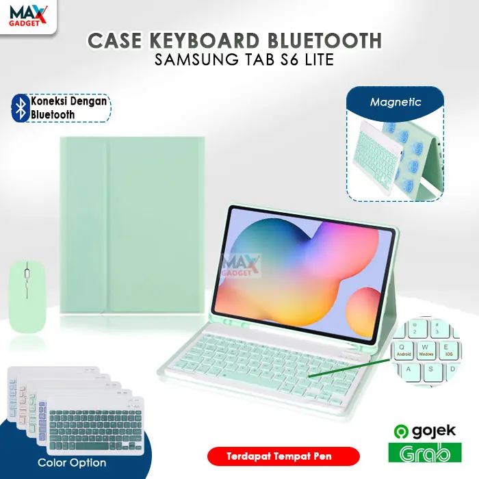 For Samsung Galaxy Tab S6 Lite 10.4 Inch P615 P619 2020 2022 2024 Keyboard Bluetooth Case Flip Cover Magnet Warna Mouse Detachable For Samsung Galaxy Tab S6 Lite 10.4 Inch P615 P619 2020 2022 2024 Keyboard Bluetooth Case Flip Cover Magnet Warna Mouse Detachable