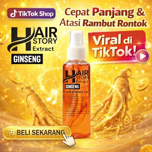 Hair Story Ginseng Hair Essence Oil Hair Tonic Perawatan Rambut Rontok Dan Pertumbuhan Rambut Dengan Extract Ginseng Efektif Mengurangi Kerontokan Dan Mendorong Pertumbuhan Rambut Baru
