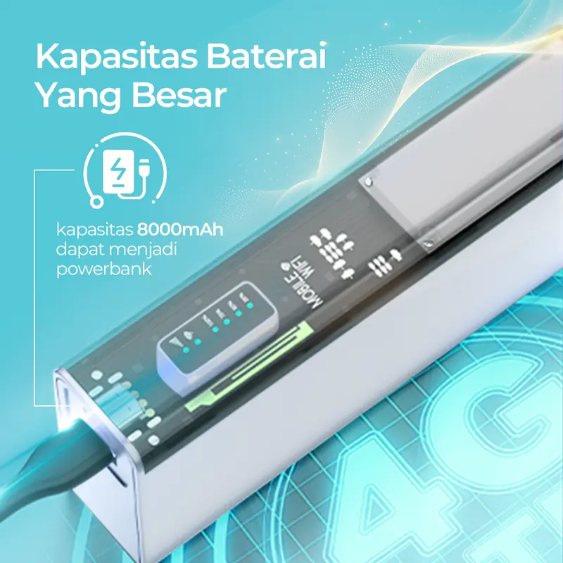 POPIC Modem Wifi 4G LTE with Power Bank SMARTCOM SM9050 PRO 6000mAh 6
