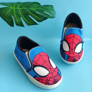 Sepatu anak laki-laki SLIPON SPIDER BIRU