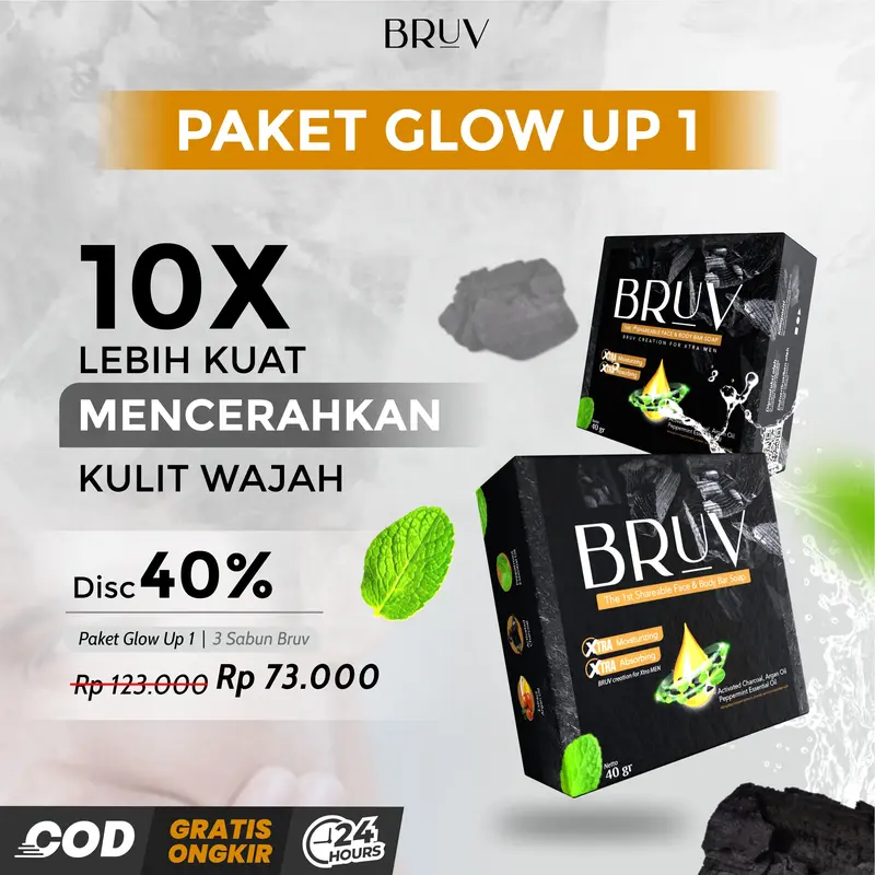 PAKET 1 SABUN BRUV BRIGHTENING SOAP 4