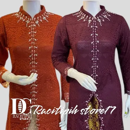 Atasan Kebaya Tunik Zig-Zag||tunik payet kebaya moderen atasan kebaya brokat[tunik zig-zag moderen] Motif Wanita Wisuda Brokat Mutiara